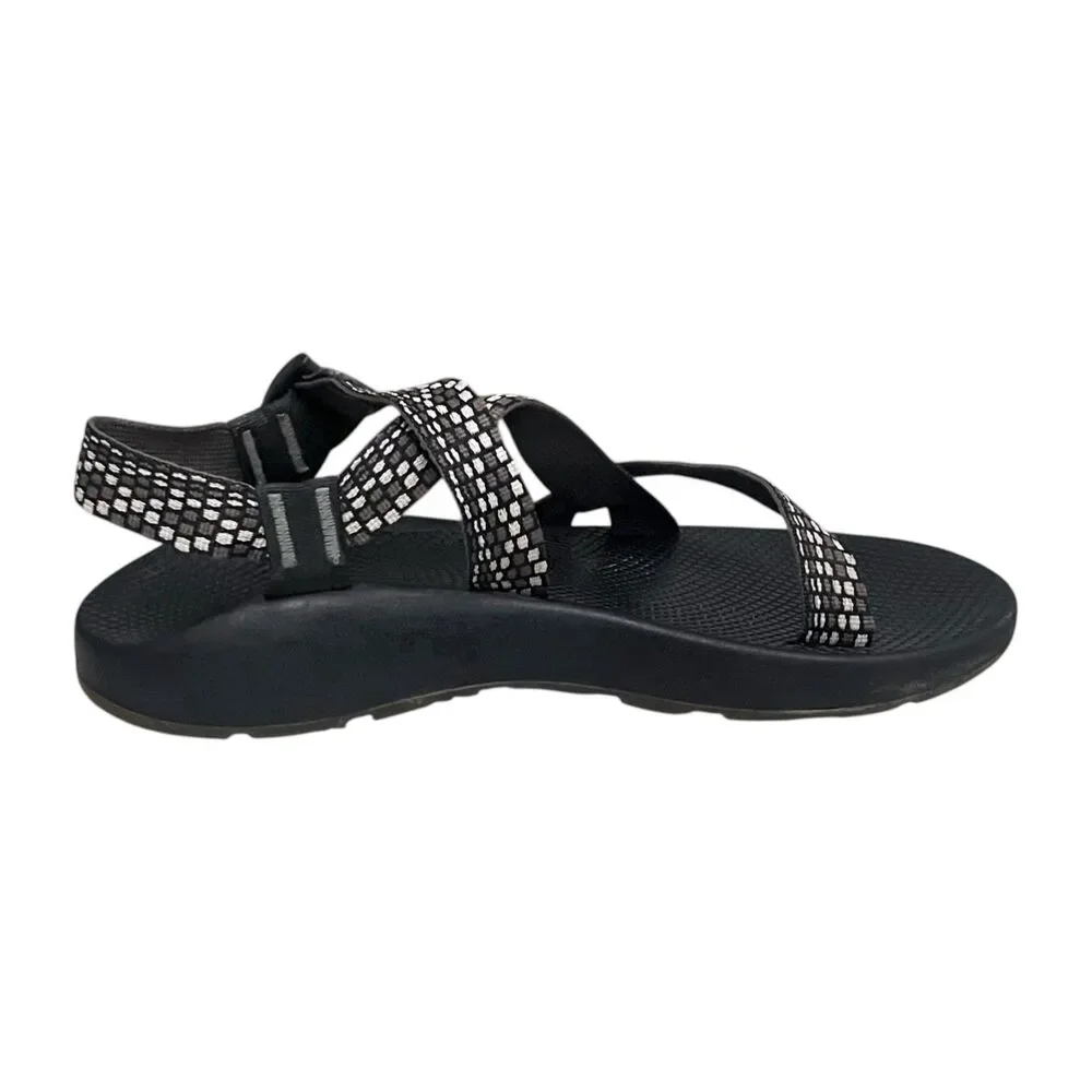 Chaco ZX/1 Sandals Mens 12 Black White Strappy Hiking Water Sport Outdoor